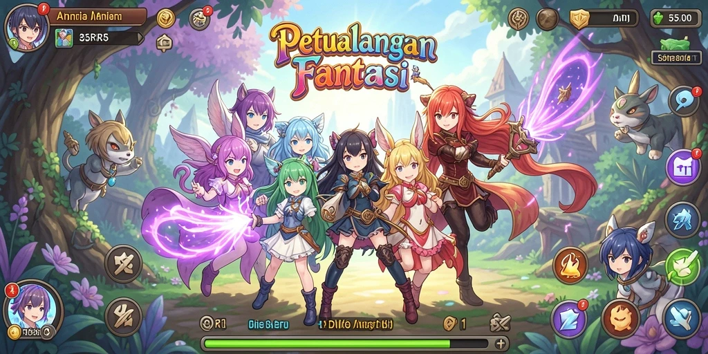 Tampilan gameplay seru dan interaktif dalam 55RP.