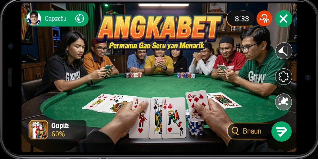 Screenshot gameplay ANGKABET menampilkan suasana seru permainan Gaple.
