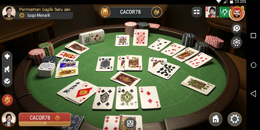 Tampilan gameplay seru di CACOR78 saat bermain Gaple.