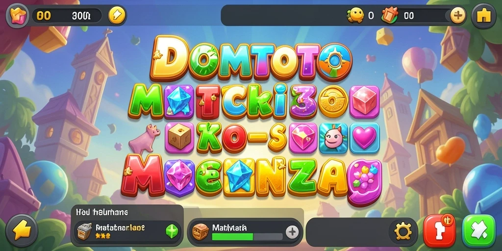 Tangkapan layar gameplay seru di DOMTOTO dengan tantangan Match-3.