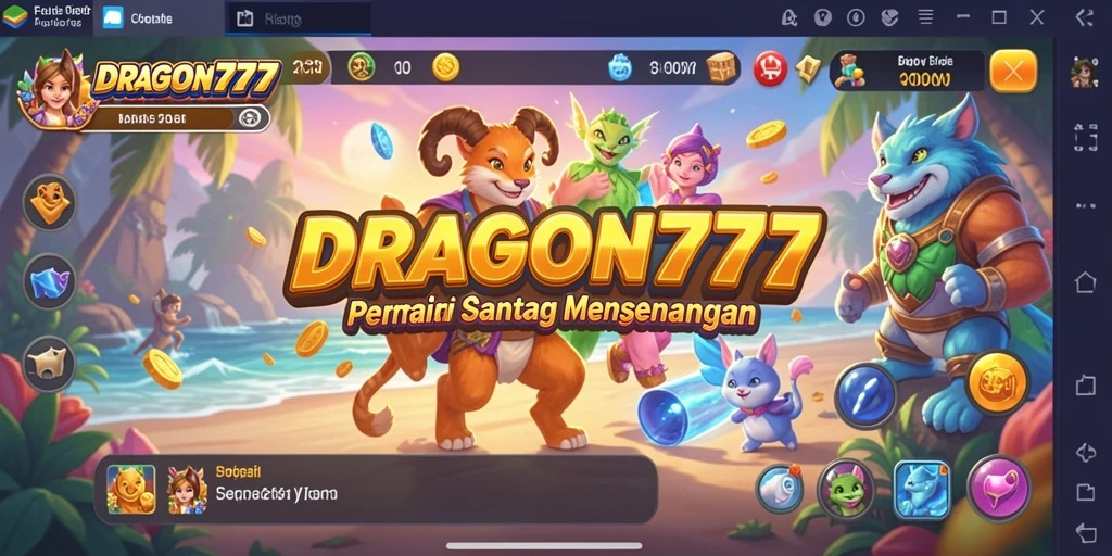 Tampilan gameplay DRAGON777 yang seru dan penuh warna.