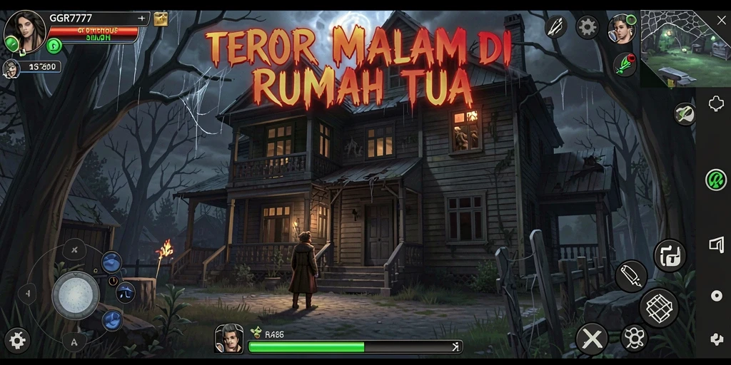 Gameplay GGR7777 yang menegangkan saat menjelajahi rumah angker.
