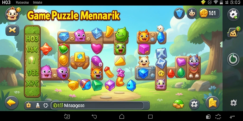 Screenshot gameplay H03 menunjukkan tantangan Puzzle yang menarik.