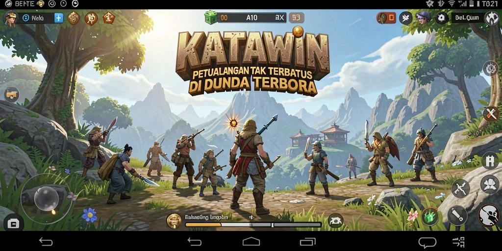 Gameplay KATAWIN menunjukkan dunia terbuka penuh petualangan.