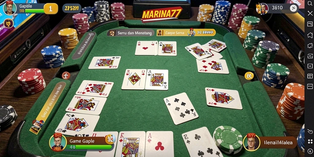 Tampilan gameplay seru di MARINA77 dengan pemain yang kompetitif.