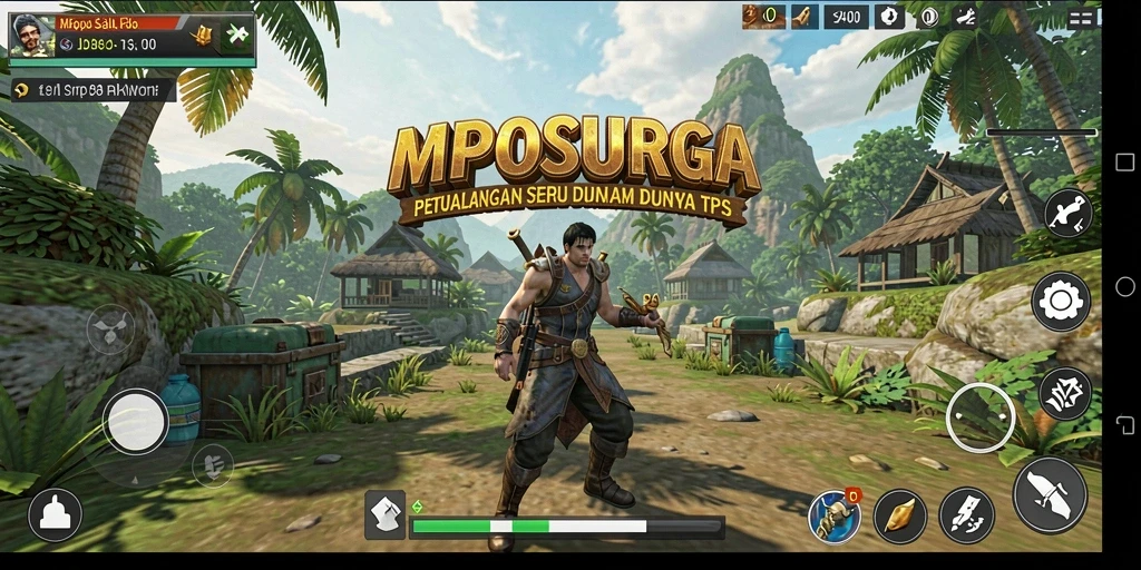 Screenshot MPOSURGA menampilkan aksi tembak-menembak yang mendebarkan.