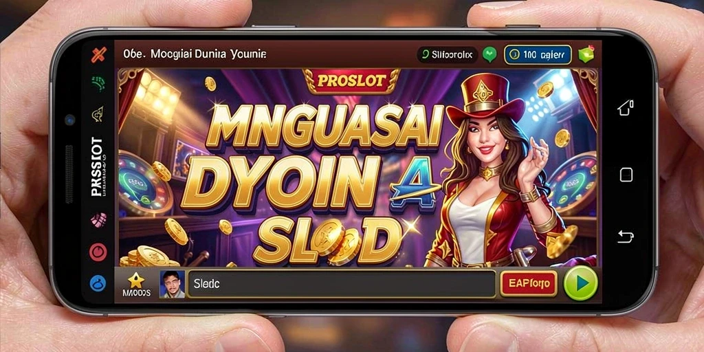 Tampilan menarik dari PROSLOT yang menampilkan mesin slot dan kasino.