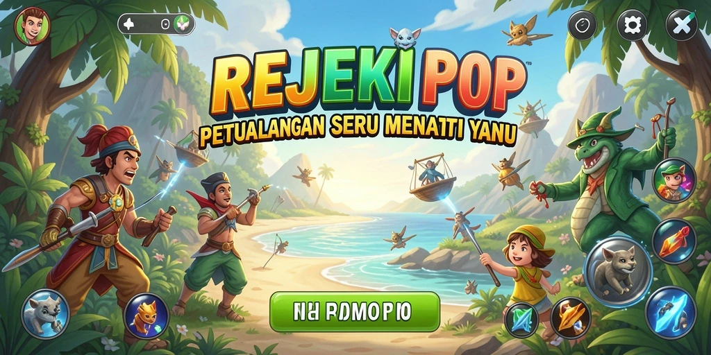 Tampilan gameplay petualangan di REJEKIPOP yang menakjubkan.