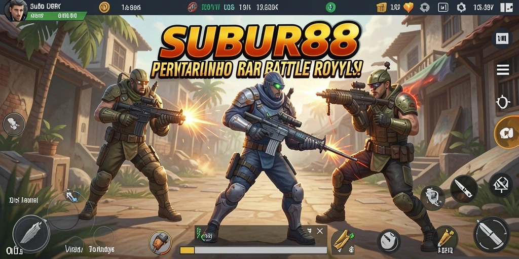 Screenshot SUBUR88 menampilkan aksi intens dalam Battle Royale.