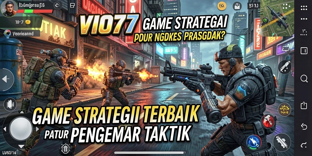 Tangkapan layar menunjukkan aksi strategi intens dalam VIO77.
