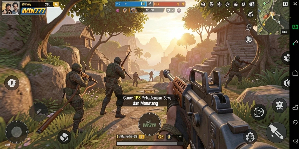 Tampilan gameplay seru di dunia TPS penuh aksi.
